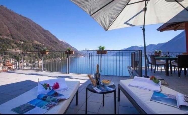 Luxury Penthouse With Big Terrace Apartment Argegno Luaran gambar